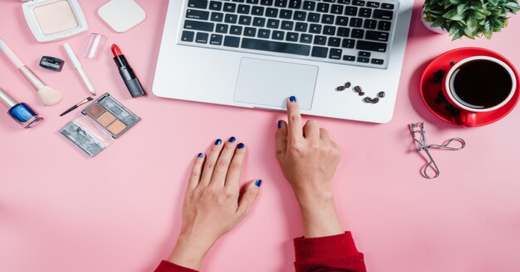 Pink and White Nails